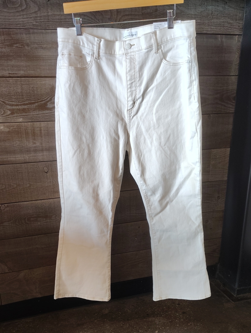 LOFT White Bootcut Jeans